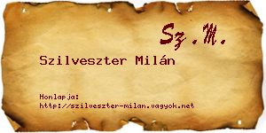 Szilveszter Milán névjegykártya